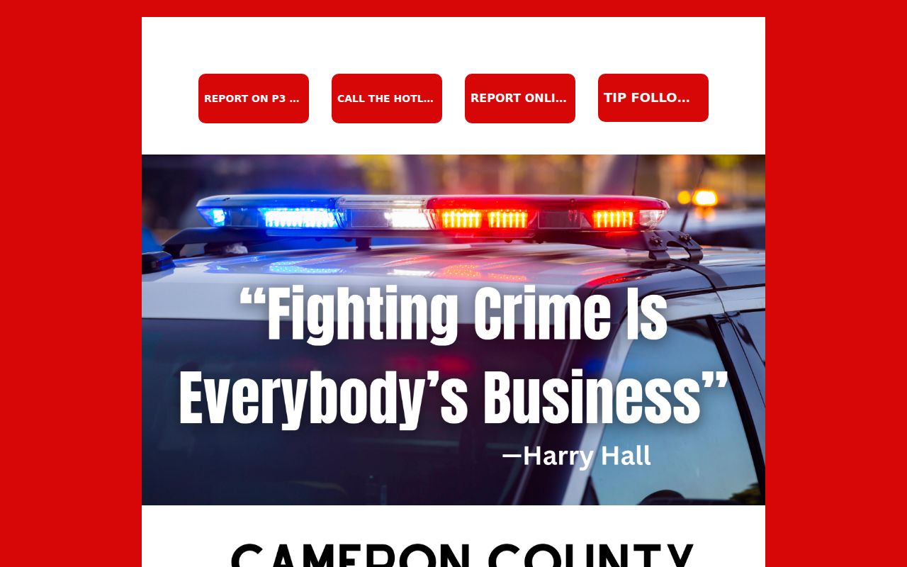 Cameron County Most Wanted tips for separate warrant-status inquiries
