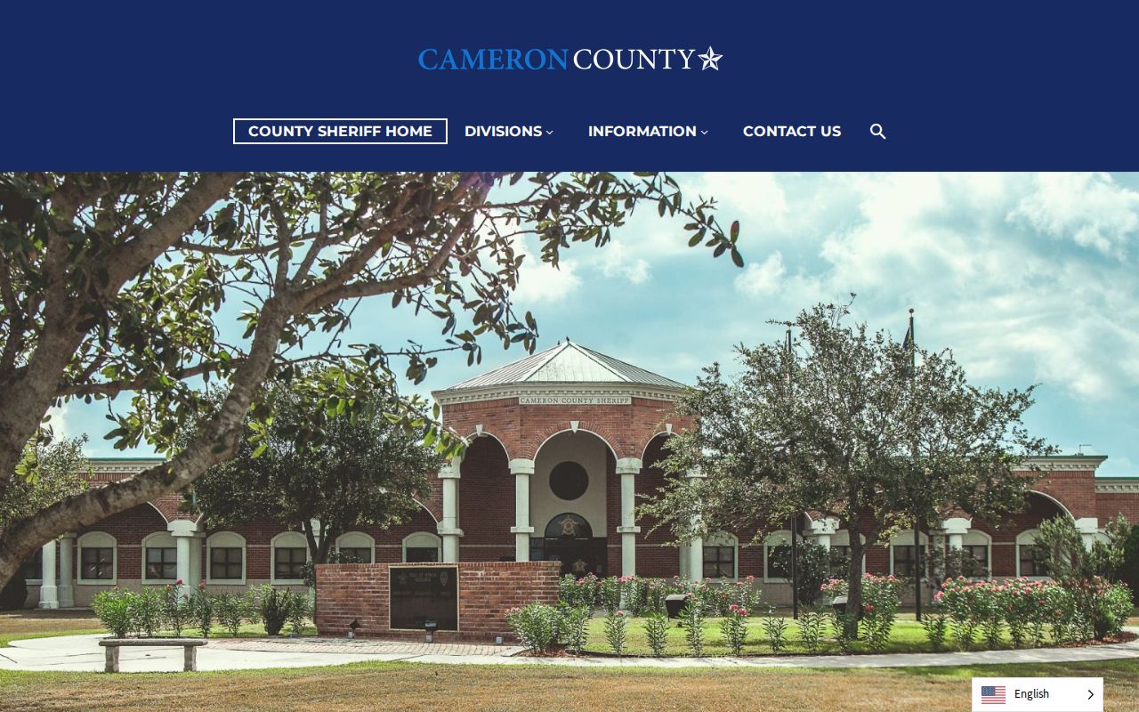 Cameron County Sheriff's Office information for a county warrant search